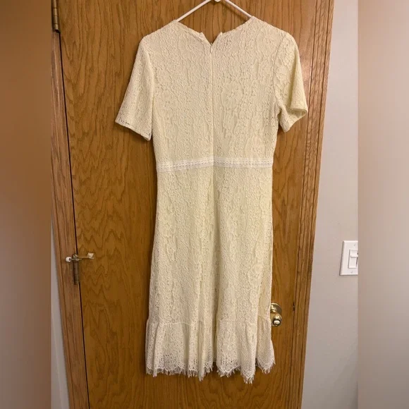 Bohme Cream Lace Midi Dress - Picture 2 of 4